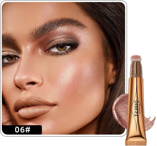 Blusher Stick for Cheeks Brighten Skin Highlighter Makeup Liquid Contour Beauty Wand Highlighter and Bronzer Stick Shimmer Blusher for a Natural Look Weightless Long-Wearing Smudge Proof