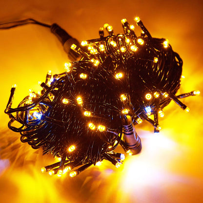 20M Black Wire 156/200 LED Fairy String Lights Garlands Christmas Tree Decoration for Wedding Party Outdoor Indoor EU UK Plug