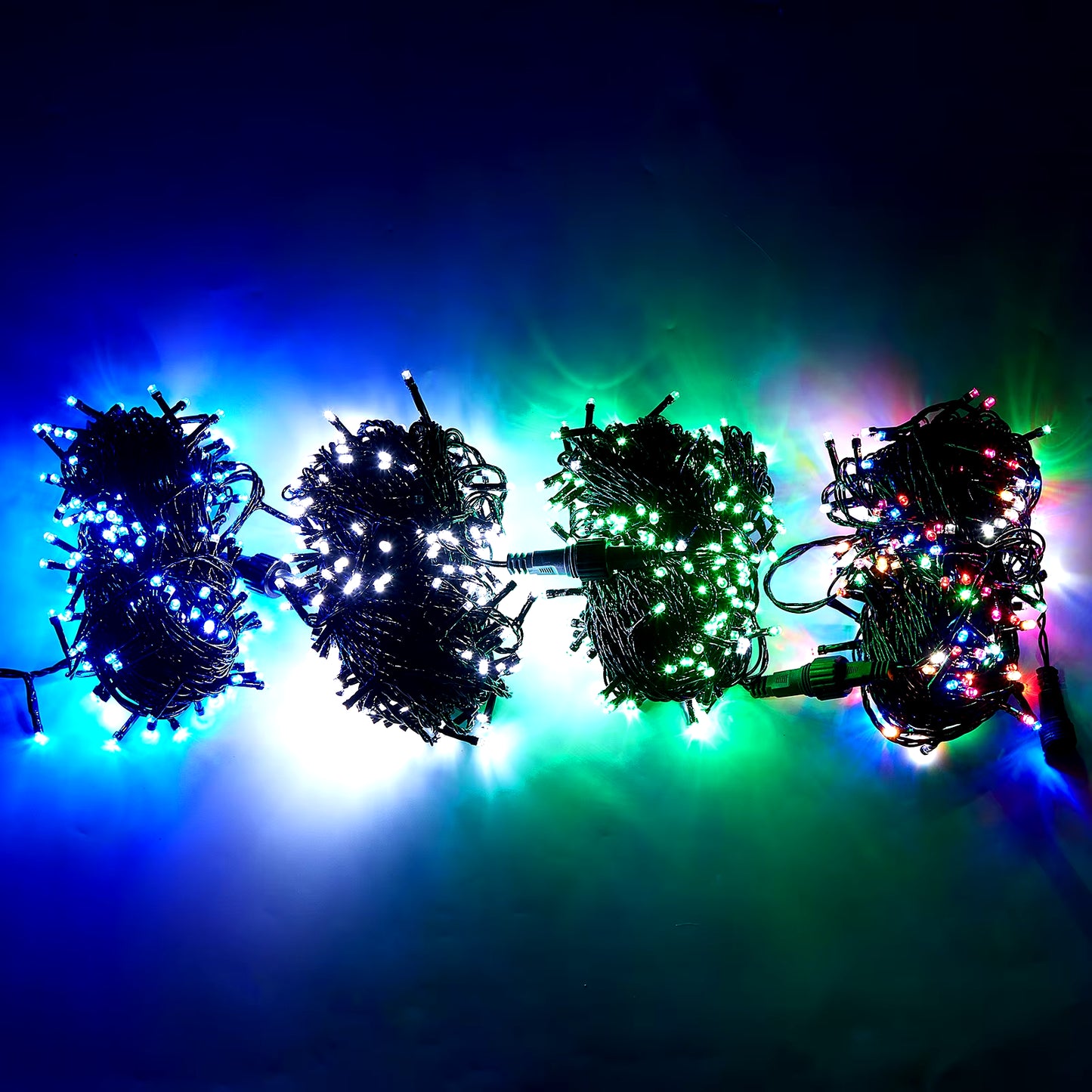 20M Black Wire 156/200 LED Fairy String Lights Garlands Christmas Tree Decoration for Wedding Party Outdoor Indoor EU UK Plug